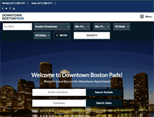 Tablet Screenshot of downtownbostonpads.com